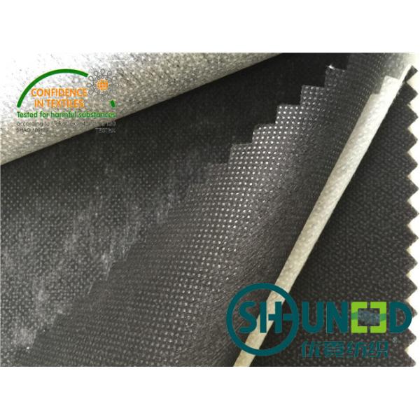 50% polyester , 50% nylon base cloth and paste dot nonwoven interlining for garment