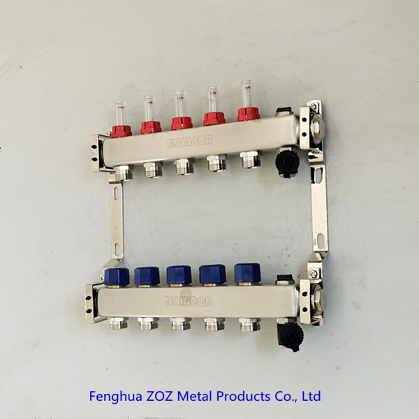 preassembled stainless steel floor heating manifold set