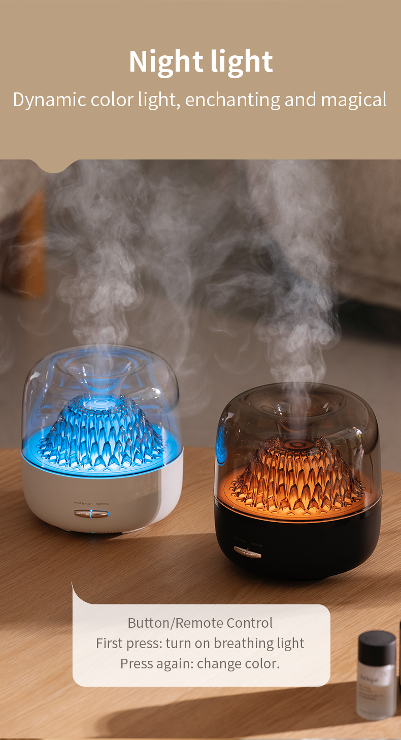 Customized Logo 7 Color Changing LED Lights Essential Oil Diffuser Night Light Ultrasonic Air Humidifier With AUTO Shut off