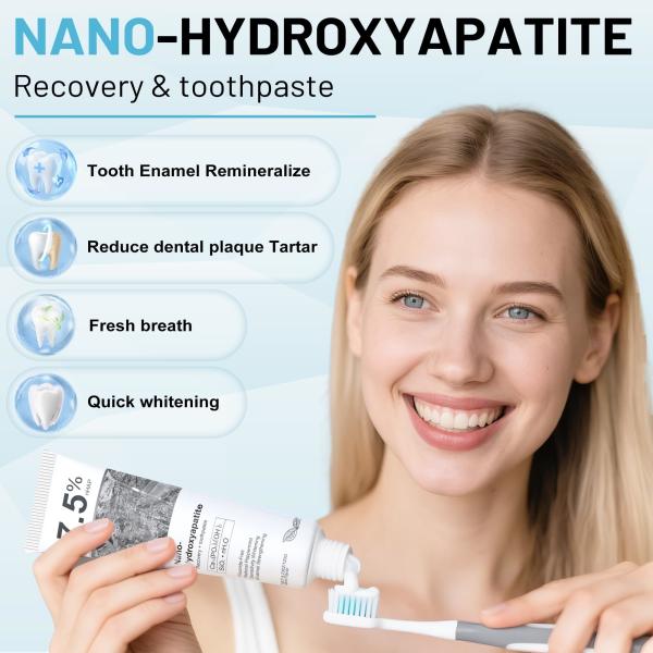 Adult Hydroxyapatite Toothpaste Fluoride Free Gentle Formula For Sensitive Teeth