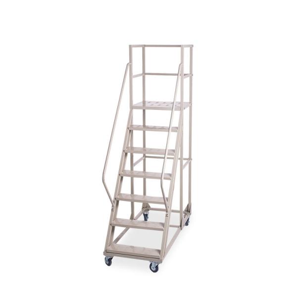 Mobile Warehouse Safety Steps Ladders Freight Elevator With Silent Wheels Industrial