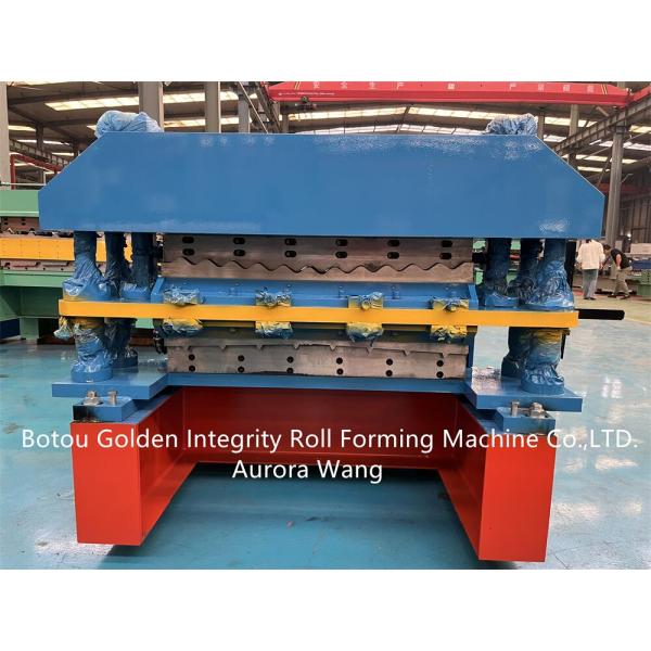 Building Material Roof Sheet Forming Machine Double Deck 0.3-0.8mm Thickness