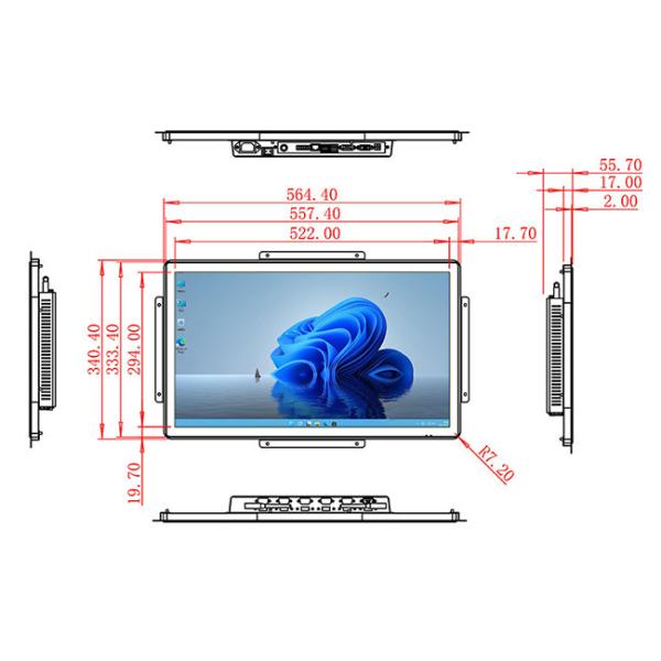 23.6-Inch Windows Vision Panel for Energy Infrastructure, Factory Systems, Security Displays, and Smart Home Control Hubs