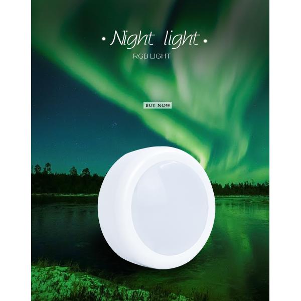 LED Puck Light Under Cabinet Lighting RGB Dimmable Touch 12 Colors Wireless Battery Powered Cupboard Wardrobe Night Lamp