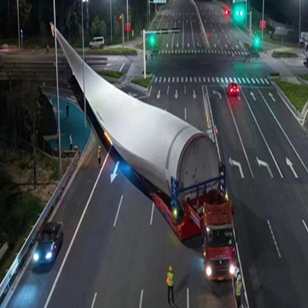 Extendable Low Bed Semi Trailer for Wind Turbine Blades Customizable Max Payload 40T