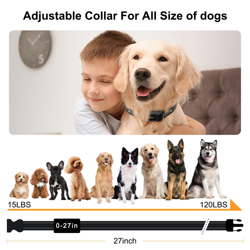 Waterproof Rechargeable Remote Control Training Collar C-Neck Eco-Friendly Nylon PC Beep Vibration Shock Fashion Style Dogs