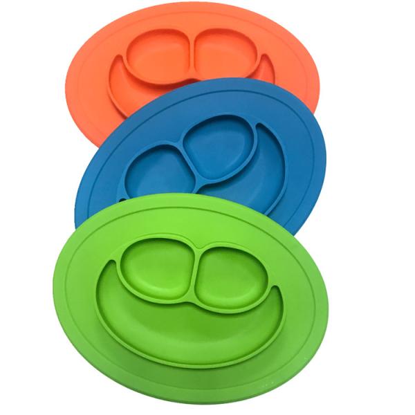 Buy Octagonal Silicone Plates And Bowls , Silicone Toddler Plates 274*195mm at wholesale prices