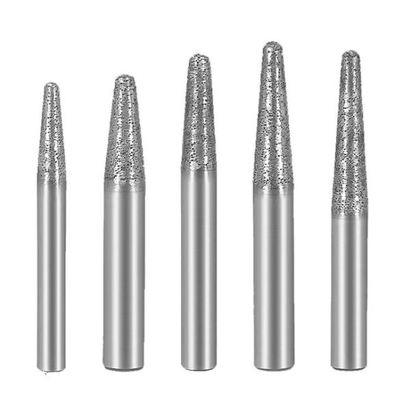 Cone Sintered Diamond Tip Engraving Bits Ovl 85mm Diamond Graver