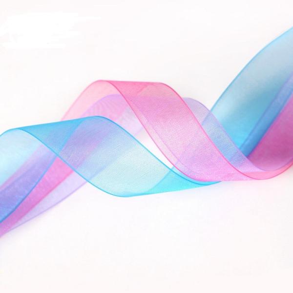 Double Face Style Solid Pink Polyester Organza Ribbon Roll for Efficiency
