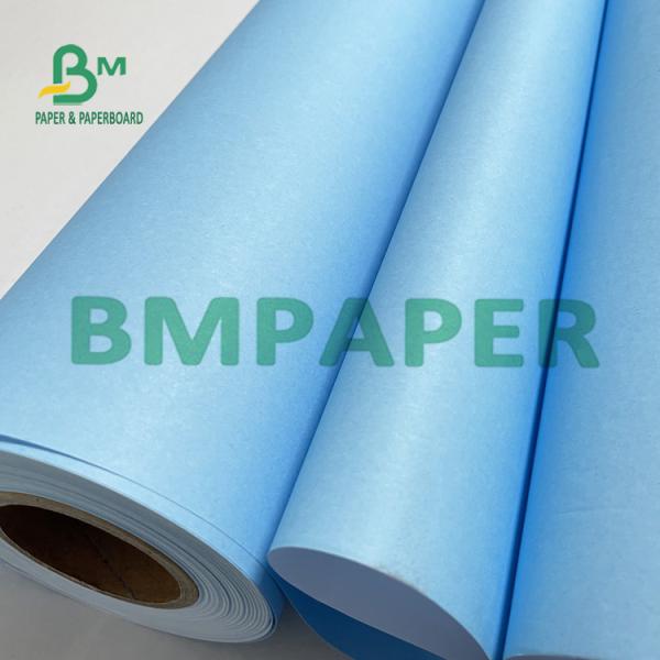 20LB Single Sided Blue CAD Plotter Drawing Paper For Everyday Use Single Sided Blue 20LB Plotter Paper With Raw Wood Pulp Material For Everyday Use