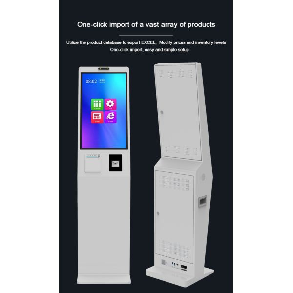 21.5 Inch Windows Commercial Touchscreen Digital Ordering Kiosks Machine For Fast Food and Milk Tea Shops