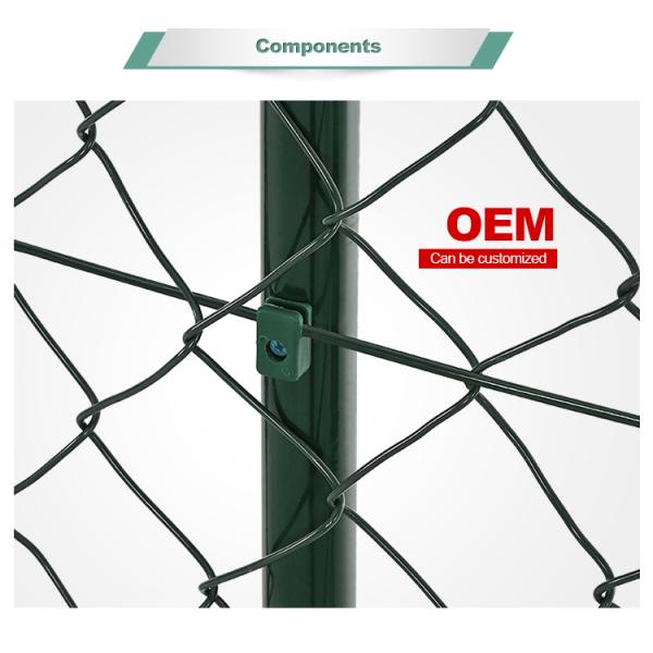 Diamond Pattern Chain Link Security Fence / Durable Hurricane Fence Panels
