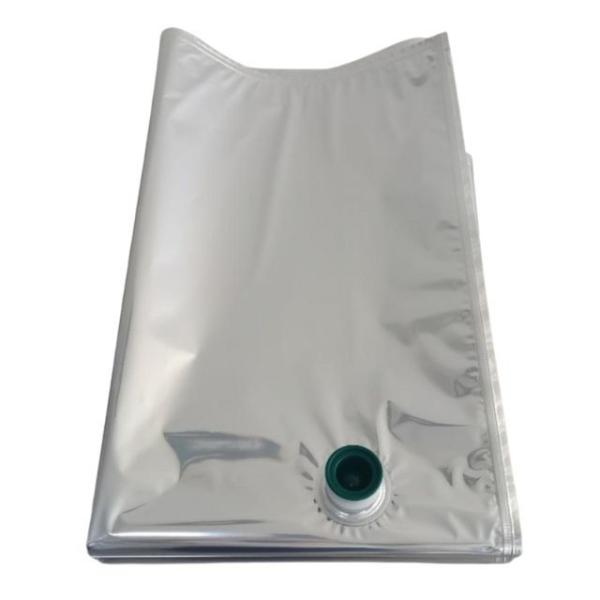 Flexible juice packaging pouch with multiple layer lamination providing excellent protection against moisture and oxygen