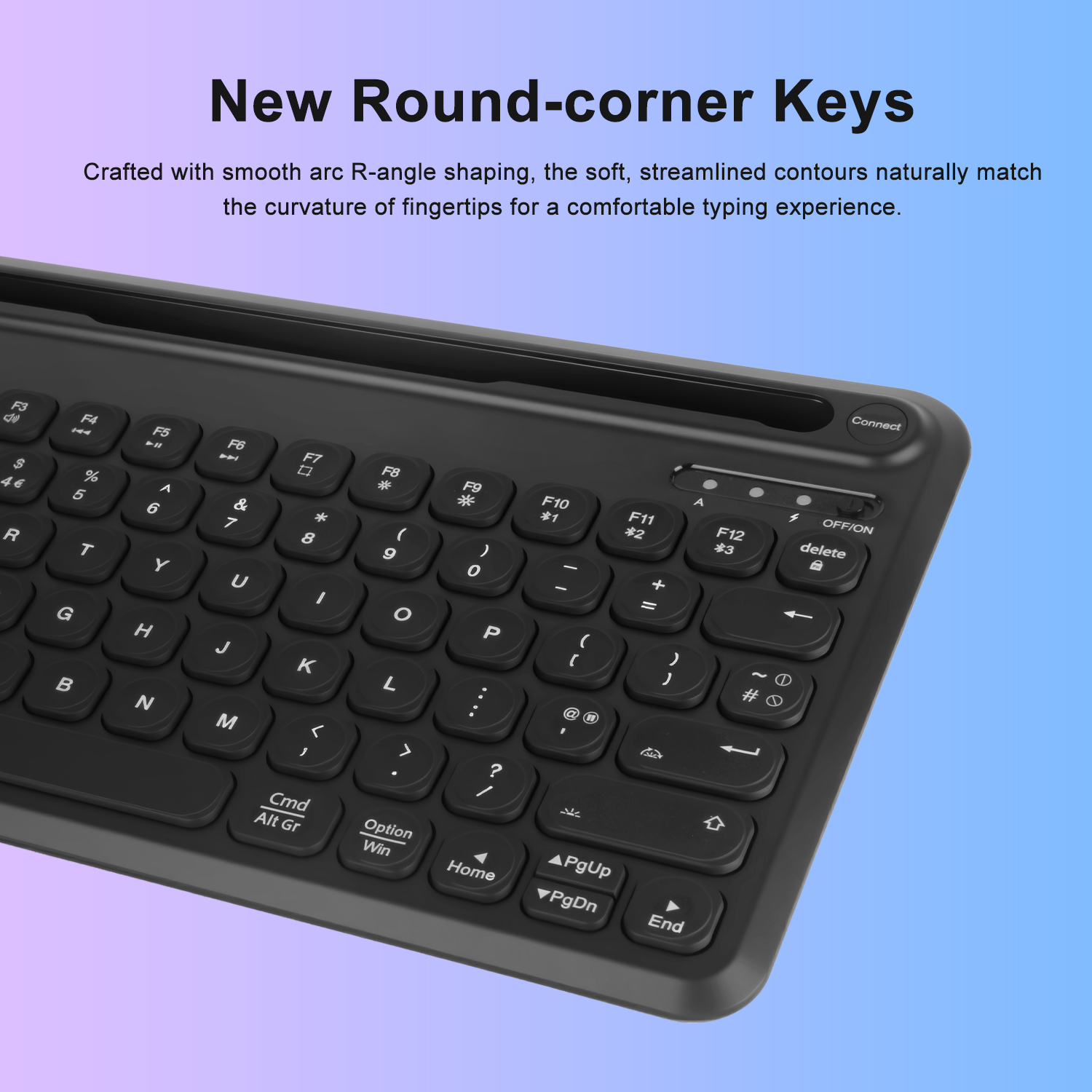 Multi-Device Wireless Bluetooth Keyboard for IPad, Phone & Laptop - US/UK Layout Optional, 1000pcs Ready Stock for Bulk Order