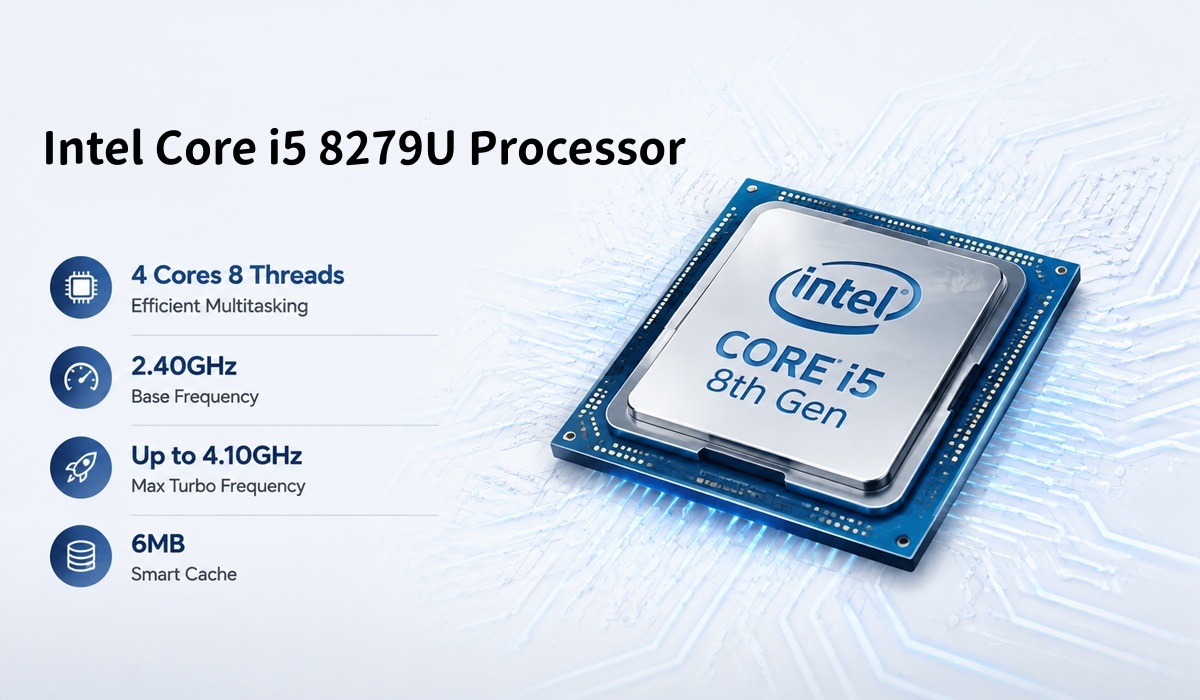 Intel Core i5 8279U Processor Soft Router 6 LAN 1 RS232 COM 1 RJ45 COM