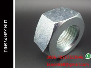 China M42*4.5 Hexagon nuts metric fine thread, DIN 934 Grade 8.8 Zinc Plated Surface on sale