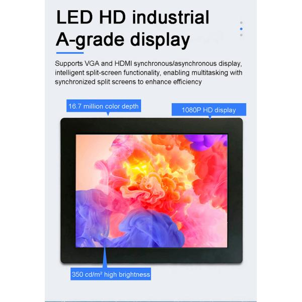 21.5 inch IP65 Waterproof Industrial Embedded Display Capacitive Touch Screen Resistance Mini PC Fanless HD LCD Screen