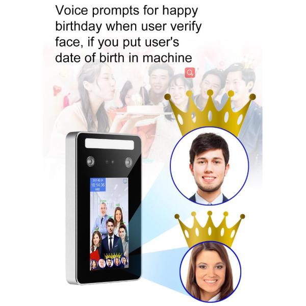 AI 4.3 Inch Face Detection Access Control System RFID Card Attendance Terminal