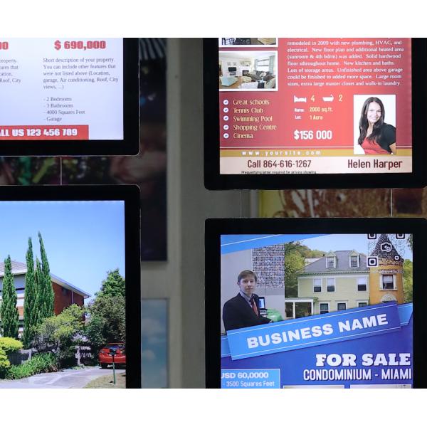 Multi size portrait and landscape double sided front Window Hanging Crystal LGP Acrylic LED Lightbox display