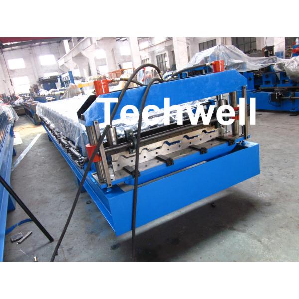Steel Metal Wall Cladding Roof Roll Forming Machine With PLC Control System