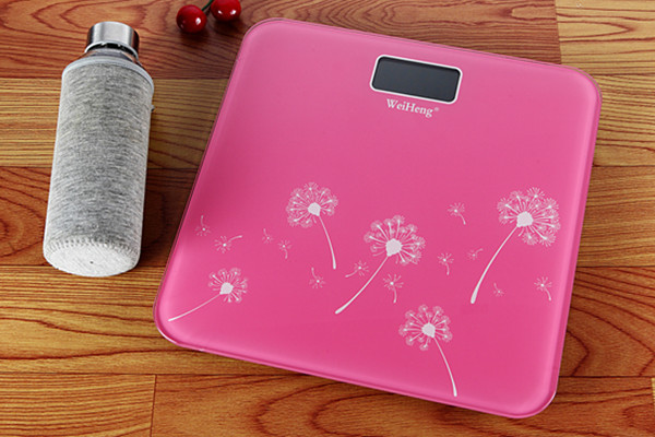 Collision Avoidance Electronic Bathroom Scales With Big Blue LED Display