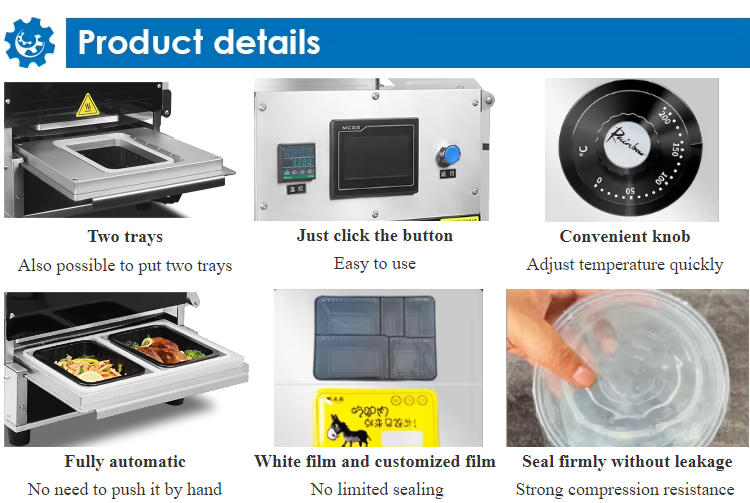 Electric Gas Replacement Plastic Tray Electric Ordinary Packaging DF250TA-E Fully Automatic Food Tray Sealer
