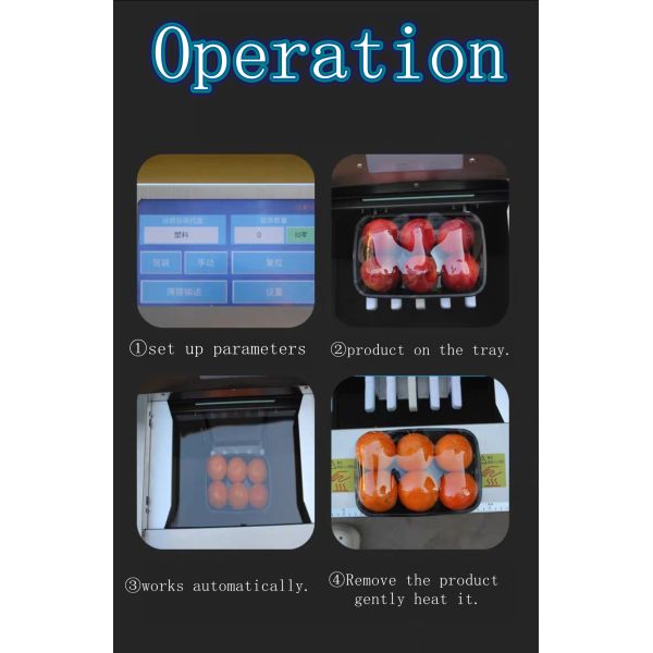 HIPAC Electric Automatic High-Accuracy Plastic Cling Film Machine for Food Beverage Industry Commercial Fruit/Vegetable Stores
