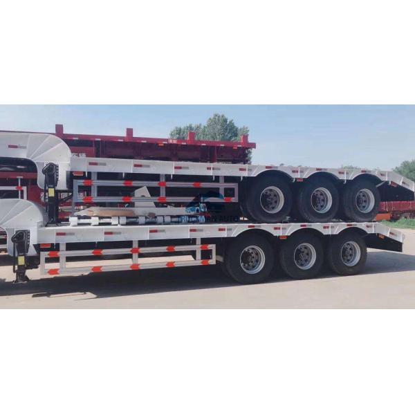 Customizec 70 Tons Low Bed Container Trailer Used For Transport Excavator