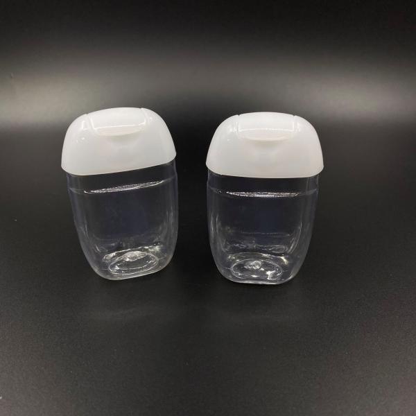 Disposable 30ml 60ml Trapezoidal Empty Hand Sanitizer Bottle With Card Head
