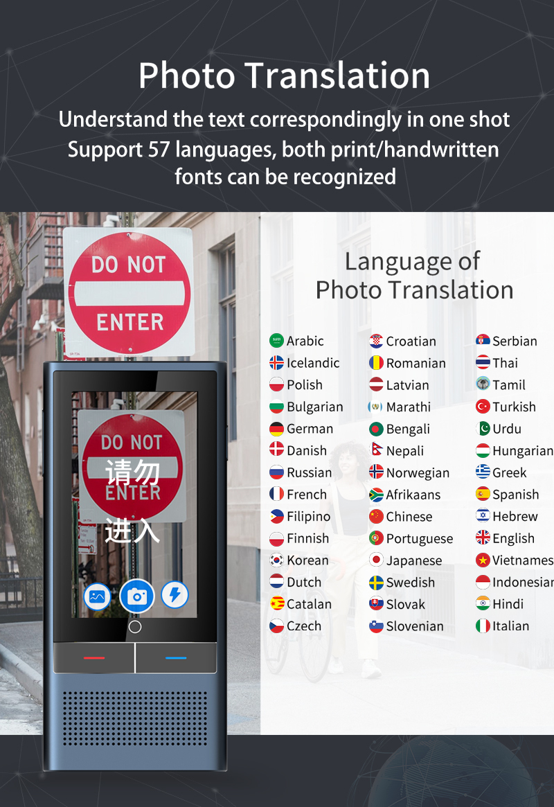 Multi Languages Offline Language Translator Device Two Way Voice Translation For Study Travel