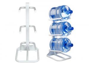 Quality Carbon Steel Luxury Water Bottle Rack For 3 Bottles / 5 Gallon Bottled Water for sale