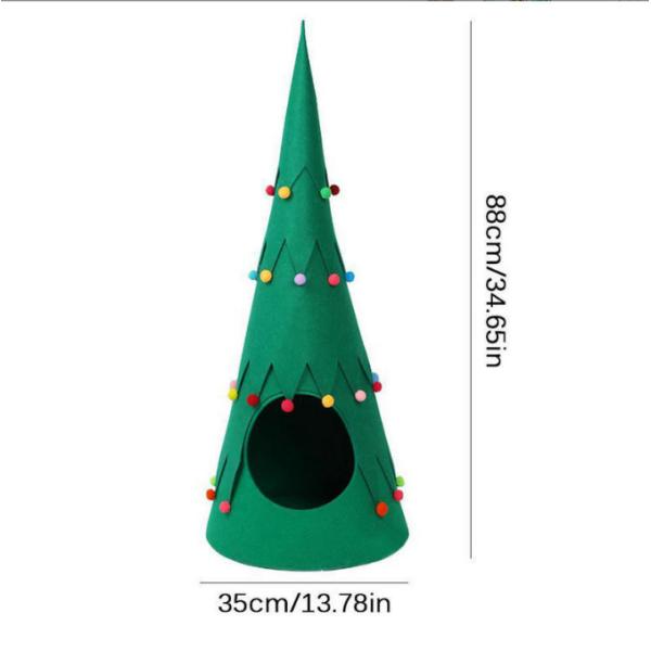Cat Christmas Bed Comfortable Kitten Bed Christmas Tree