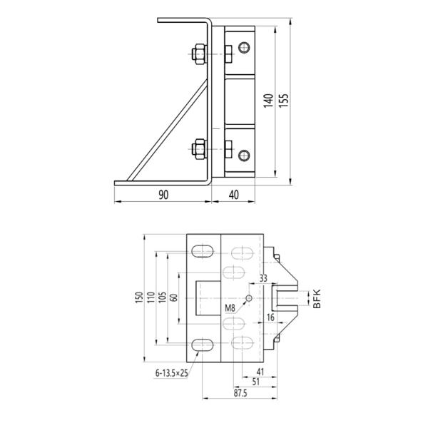 2.5m/S Cabin Elevator Car Guide Shoes Elevator Door Guide Shoe