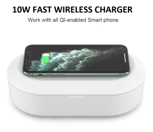 Multifunctional ultraviolet disinfection box wireless charger