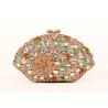 Full Crystal Glitter Clutch Bag , Bronze Clutch Bag For Dinner Party for sale
