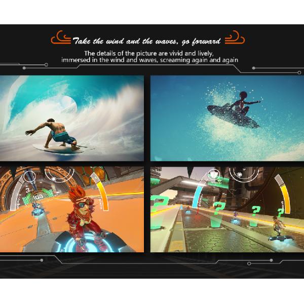Black & Blue Standing Up 9D VR Surfing Motion Simulator Interactive Entertainment Games