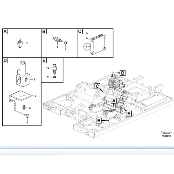EC210 EC240 EC290 Excavator Control Panel for VOE60100000 ECU Controller 60100000