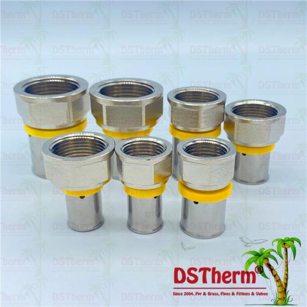Female Threaded Coupling Compression Brass Fittings For Pex Aluminum Pex Pipe Connecting