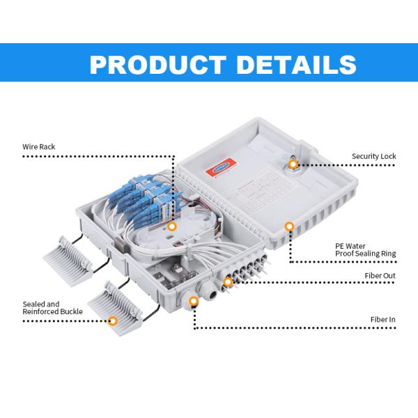 1/4 Splitter Outdoor 12core Ftth Distribution Box IP55