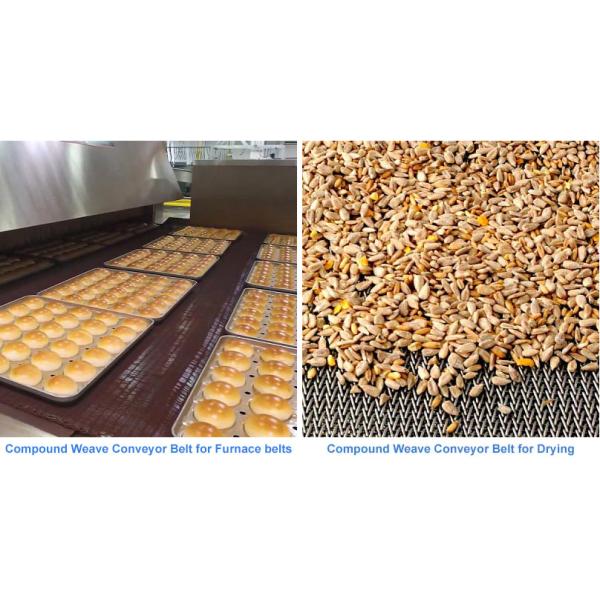 Honeycomb Eye Link Chain Plate Compound Balanced Weave Belt For Fiber Products