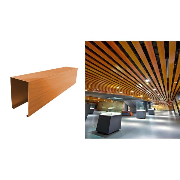 Easy To Maintain Aluminium Baffle Ceiling Powder Coating Surface Treatment Length Up To 6000mm Perfect For Hotels And Leisure Facilities