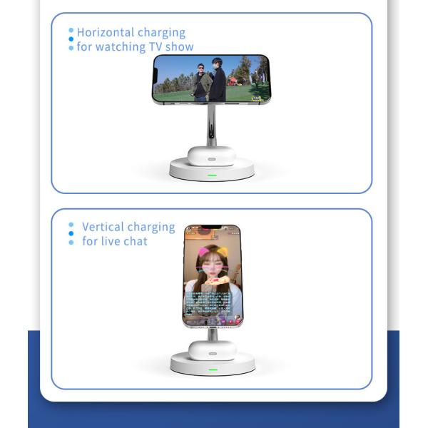 15W 3-In-1 Multifunctional Wireless Charging Stand