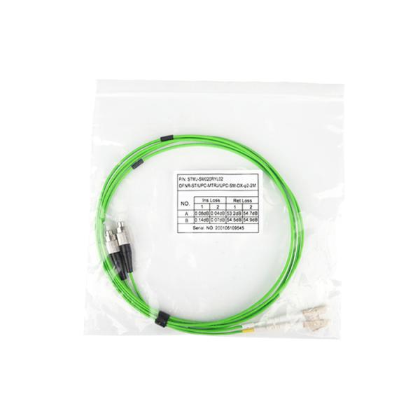 OM5 Customized ST To LC UPC Fiber Optic Patch Cords With Green FTTH