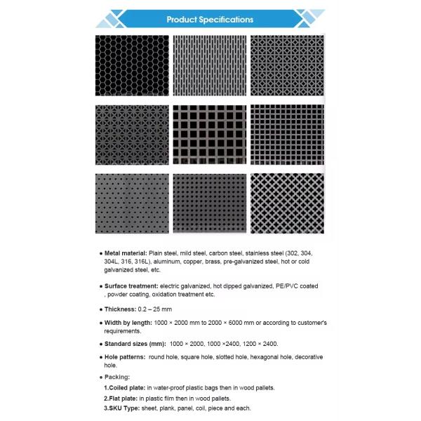 304 Stainless Steel Hexagonal Round Micro Perforated Sheet with Customized Length and Perforated Technique