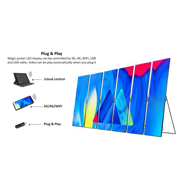 Creative Digital LED Poster Display High Resolution Flexibility Real-Time Updates Energy Saving For Shopping Centers