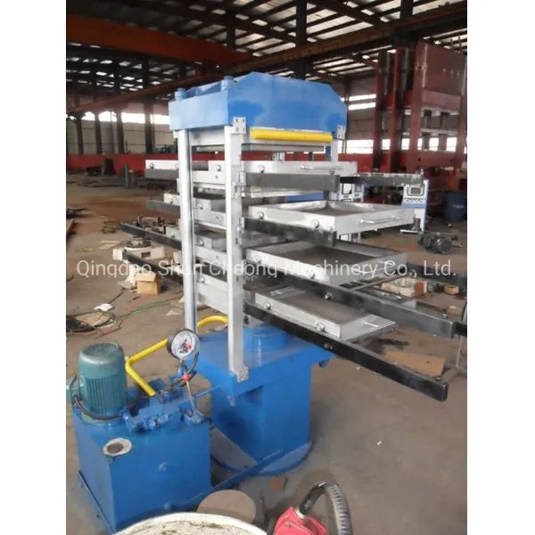 Automatic Rubber Flooring Tiles Machine with 4 Layers and 50 Ton Pressure Featuring Push-Pull Mould Device
