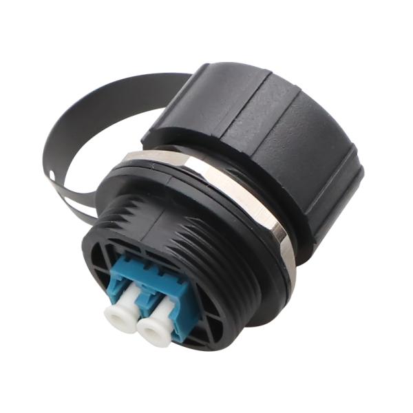 Waterproof IP67 ODVA LC Duplex Fiber Optic Adapter