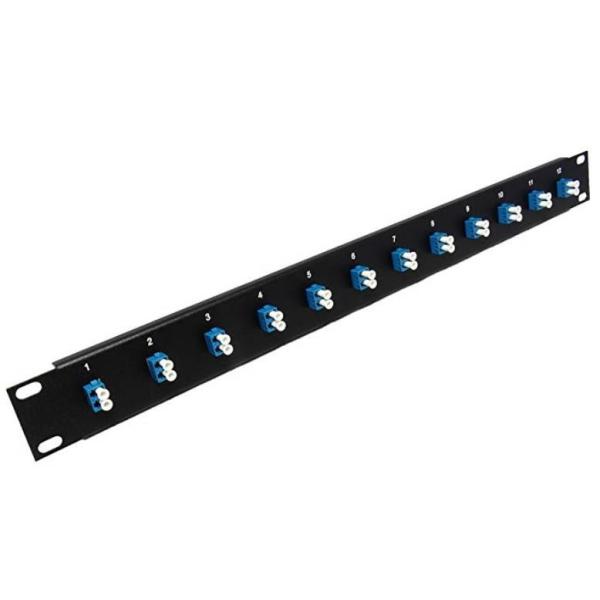 1U Chassis Patch Panel Fiber Optic 24 Port Multi / Single Mode 19 Inch Rack Mounted