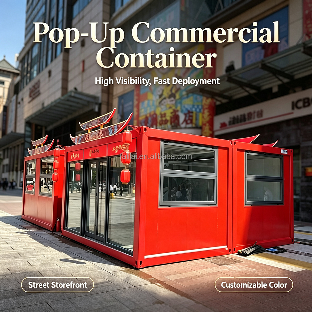 Prefab Container Shop Casa 20ft Tiny Modular Fast Installation Store Detachable Container Houses Flat Pack Container House