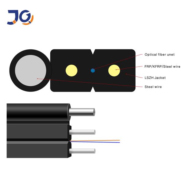 LSZH Jacket 2km/Drum FTTH Fiber Optic Drop Cable manufacturer